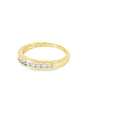 18k White Gold .35ct G VS2 Round Diamond Channel Set Wedding Ring